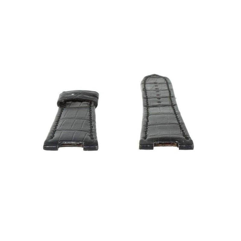 Black Matt Genuine Alligator Watch Strap Patek Philippe Compatible - Image 3