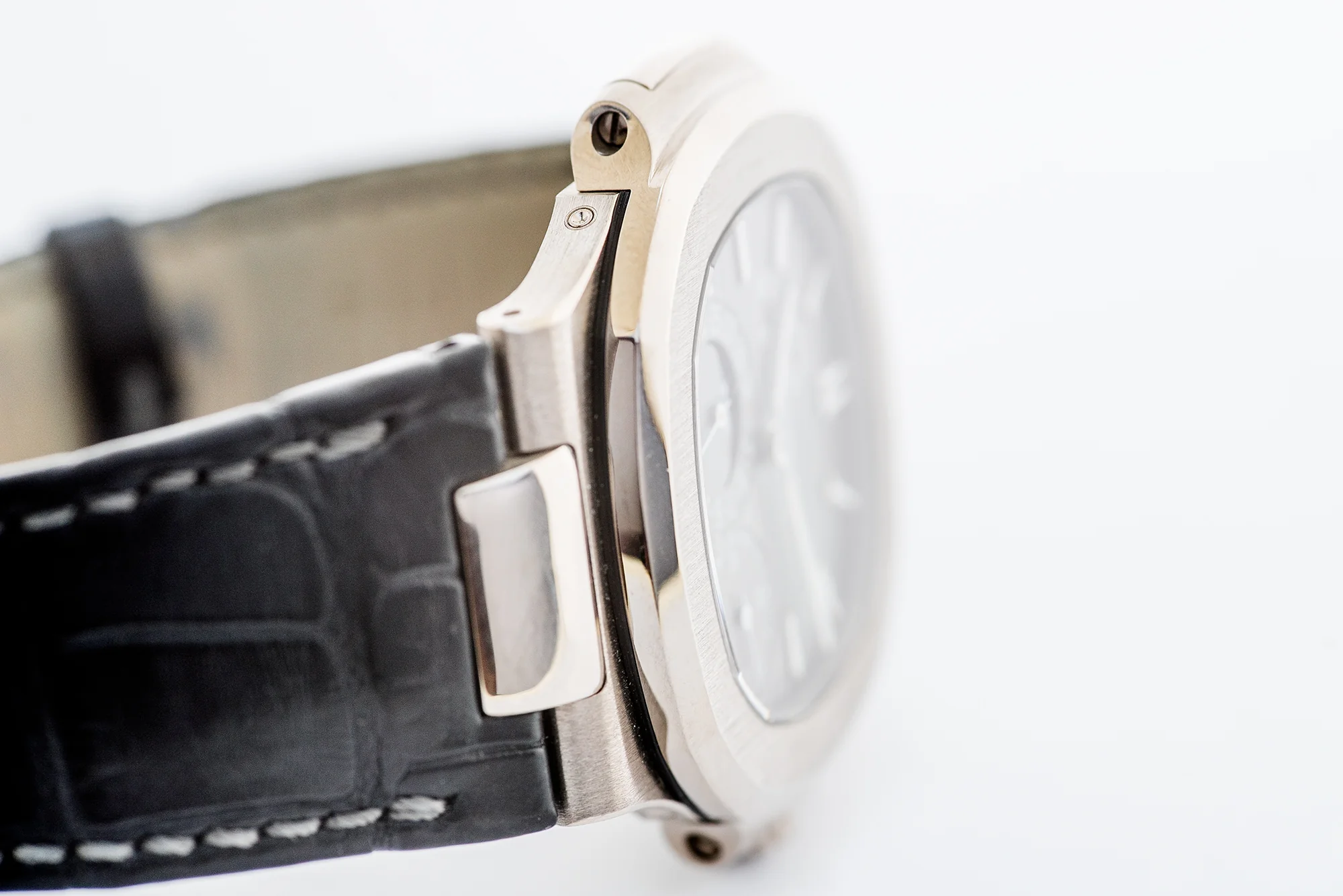 Light Blue Matt Genuine Alligator Watch Strap Patek Philippe Compatible - Image 6