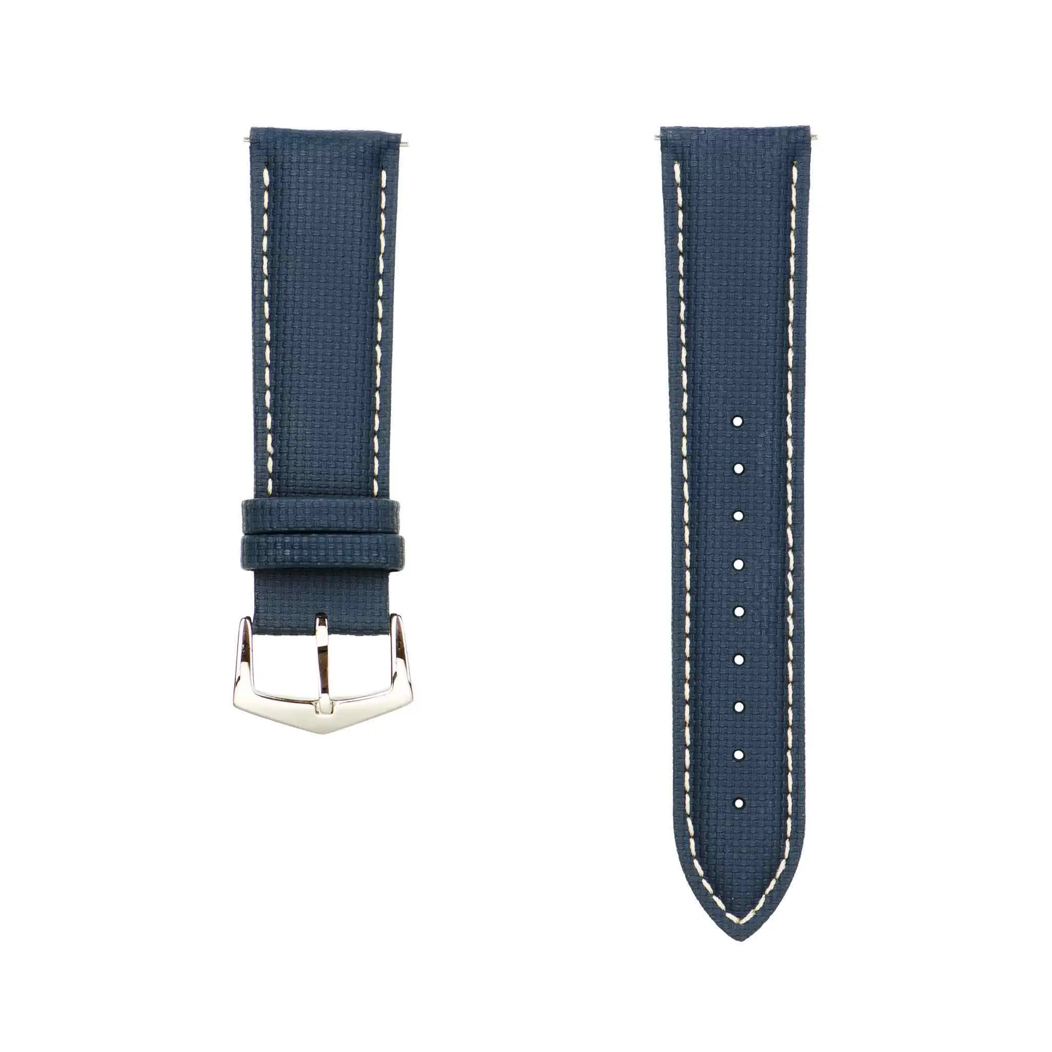 Italian Watch Straps Dual Layer KFM Blue Leather - Image 2