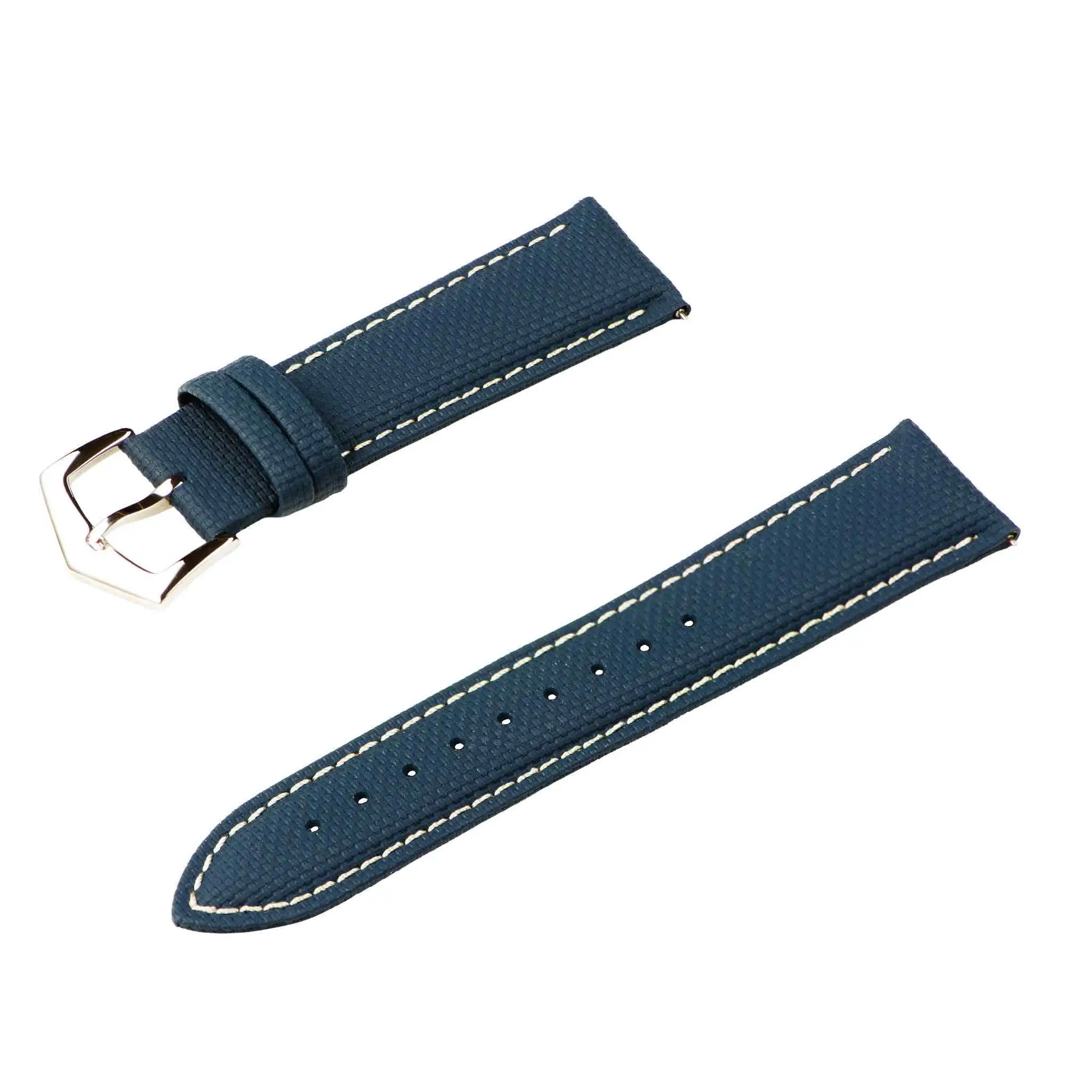 Italian Watch Straps Dual Layer KFM Blue Leather - Image 3