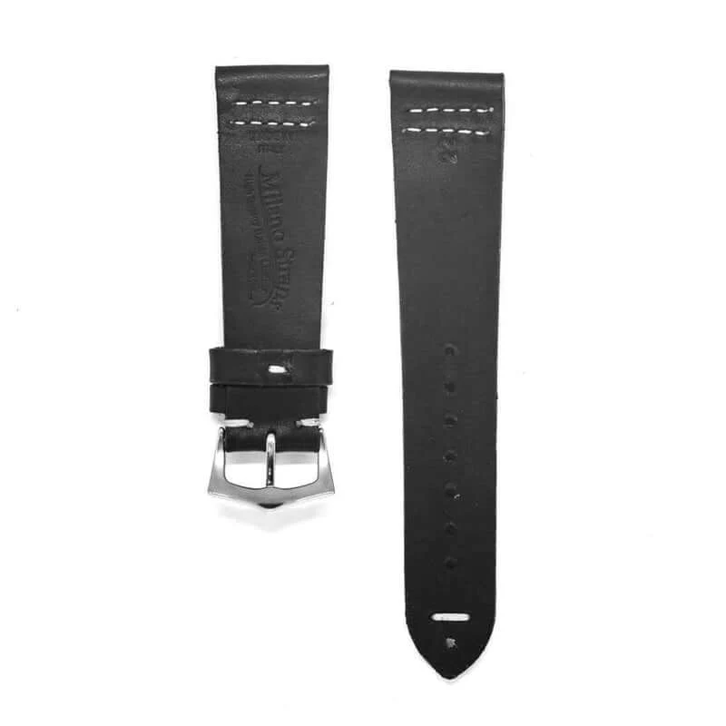 Apple Watch Black Vintage Leather Strap - Image 6