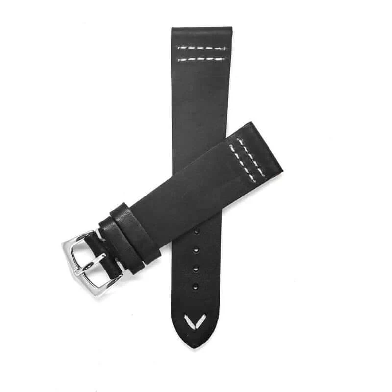 Apple Watch Black Vintage Leather Strap - Image 7