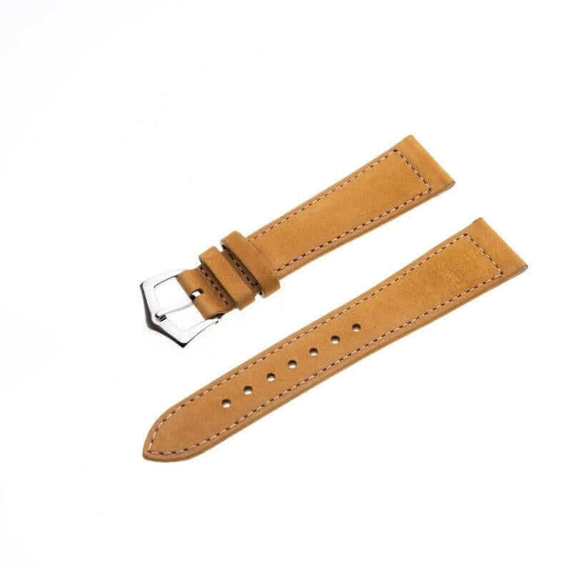 Cognac Nabuck Leather Watch Strap - Image 3