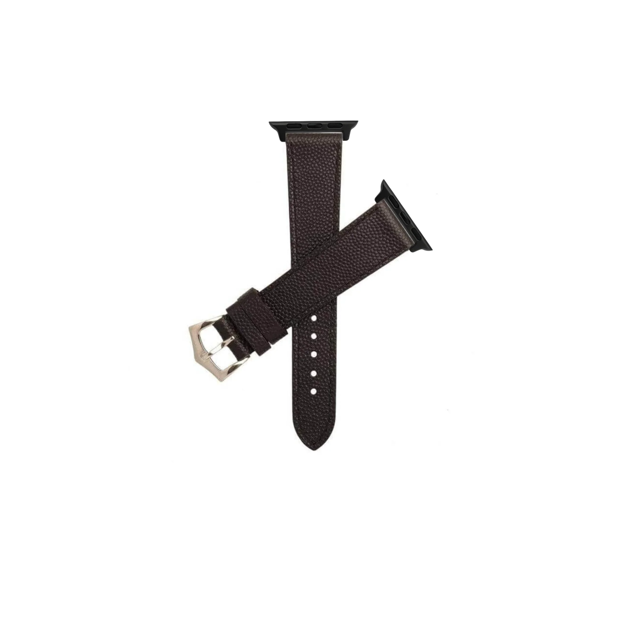 Apple Watch Leather Band Black Hammered Calfskin