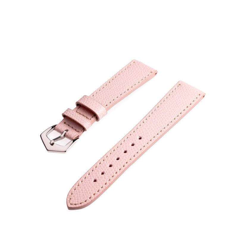 Apple Watch Leather Band Pink Hammered Calfskin Ecru Stitches - Image 7