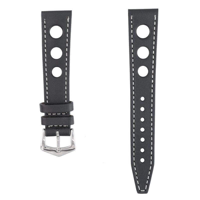Apple Watch Leather Black Rally Racing Strap - Image 6