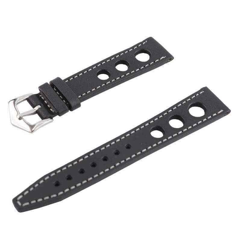 Apple Watch Leather Black Rally Racing Strap - Image 7