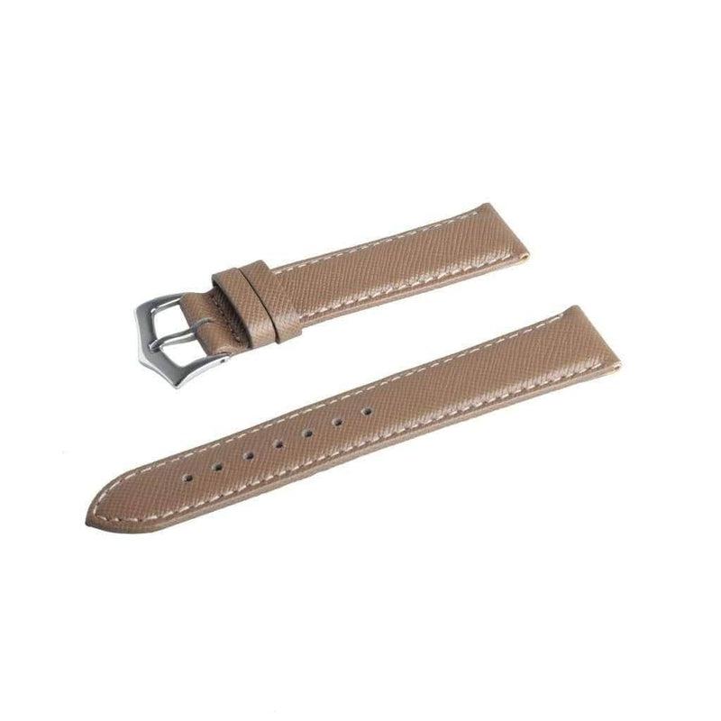 Apple Watch Leather Strap Taupe Saffiano Folded Edge - Image 7