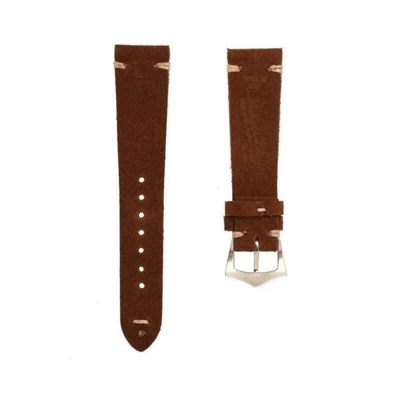Brown Suede Vintage Leather Watch Strap - Image 3