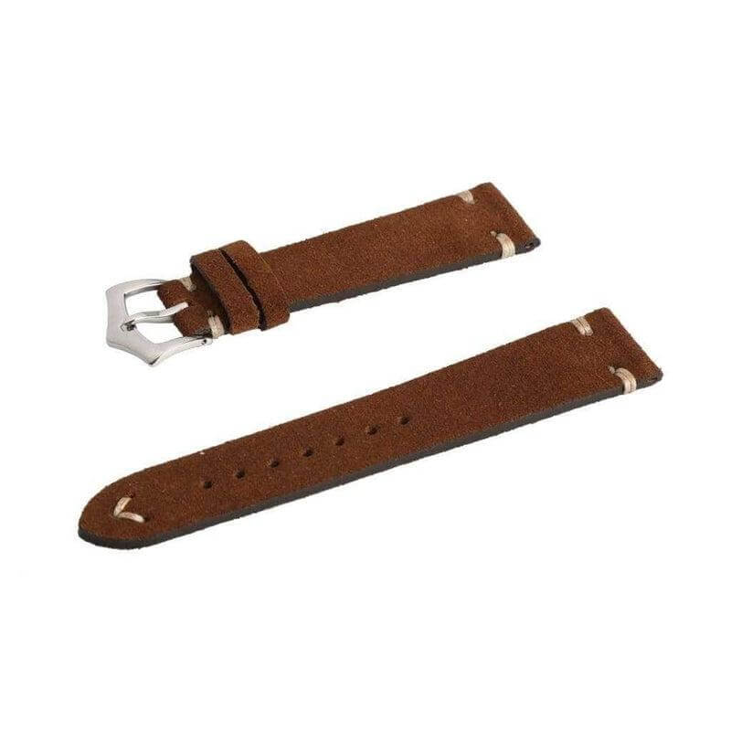 Brown Suede Vintage Leather Watch Strap - Image 4