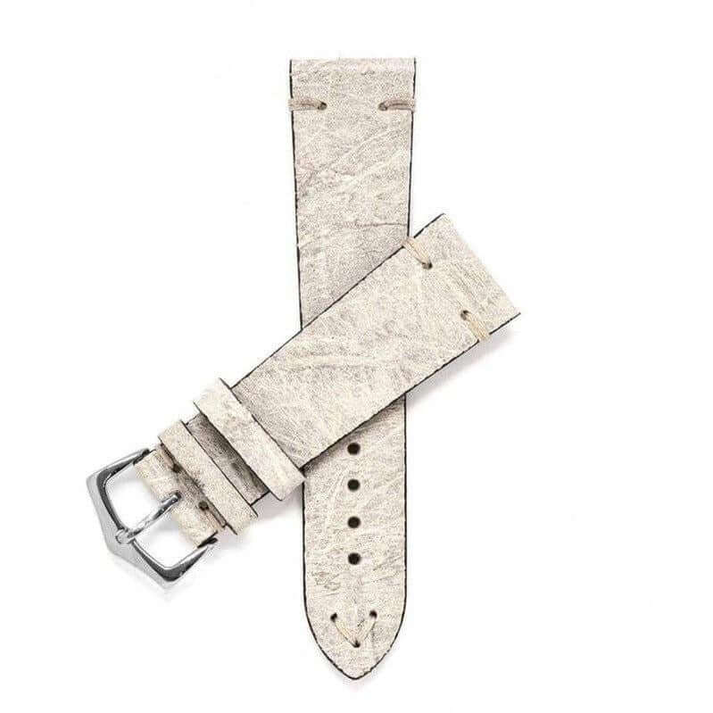 White Bone Vintage Leather Watch Strap
