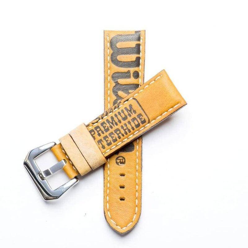 Baseball Leather Watch Strap - Limited Edition - Tan Natural - 24mm