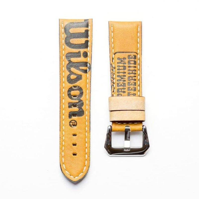 Baseball Leather Watch Strap - Limited Edition - Tan Natural - 24mm - Image 2