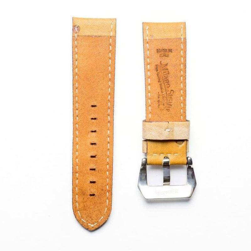 Baseball Leather Watch Strap - Limited Edition - Tan Natural - 24mm - Image 3