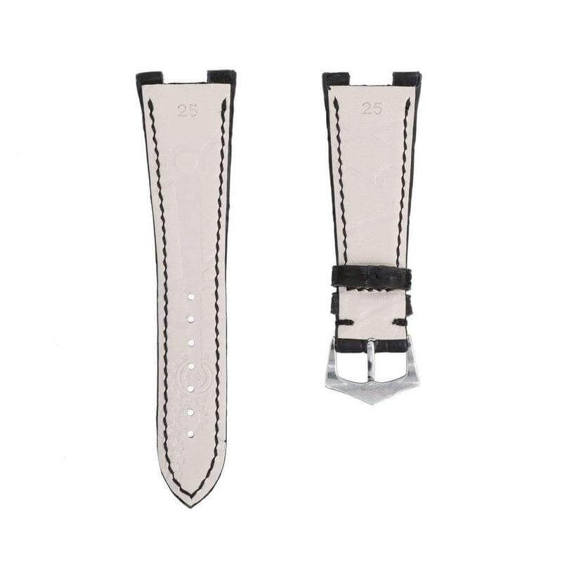 Black Nubuck Alligator Strap Patek Philippe Compatible - Image 5
