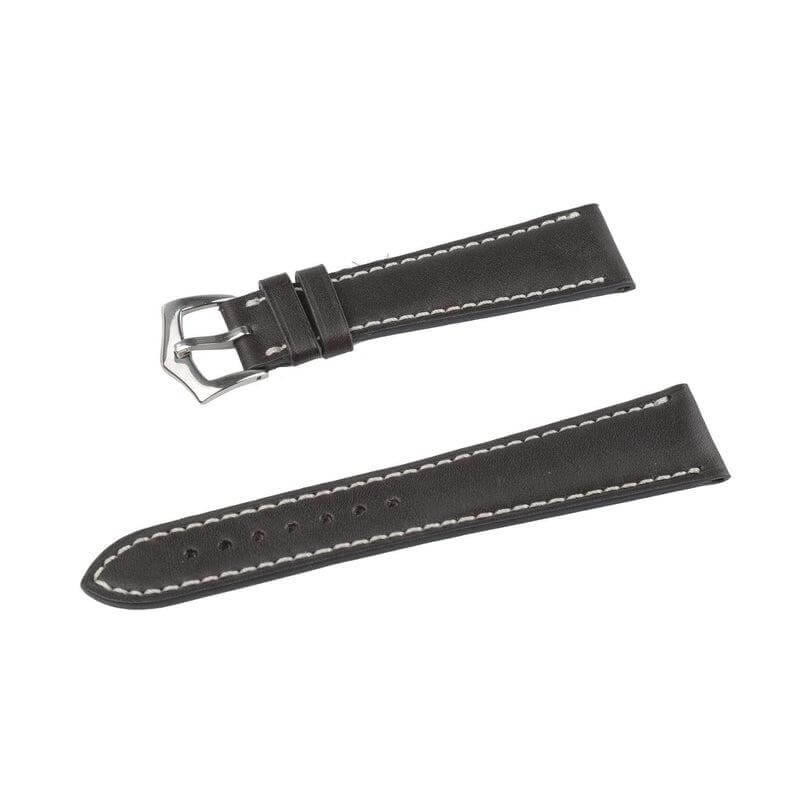 Black Roano Leather Watch Strap - Image 3