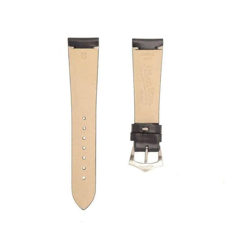 Blue Calfskin Leather Vintage Watch Strap - Image 3