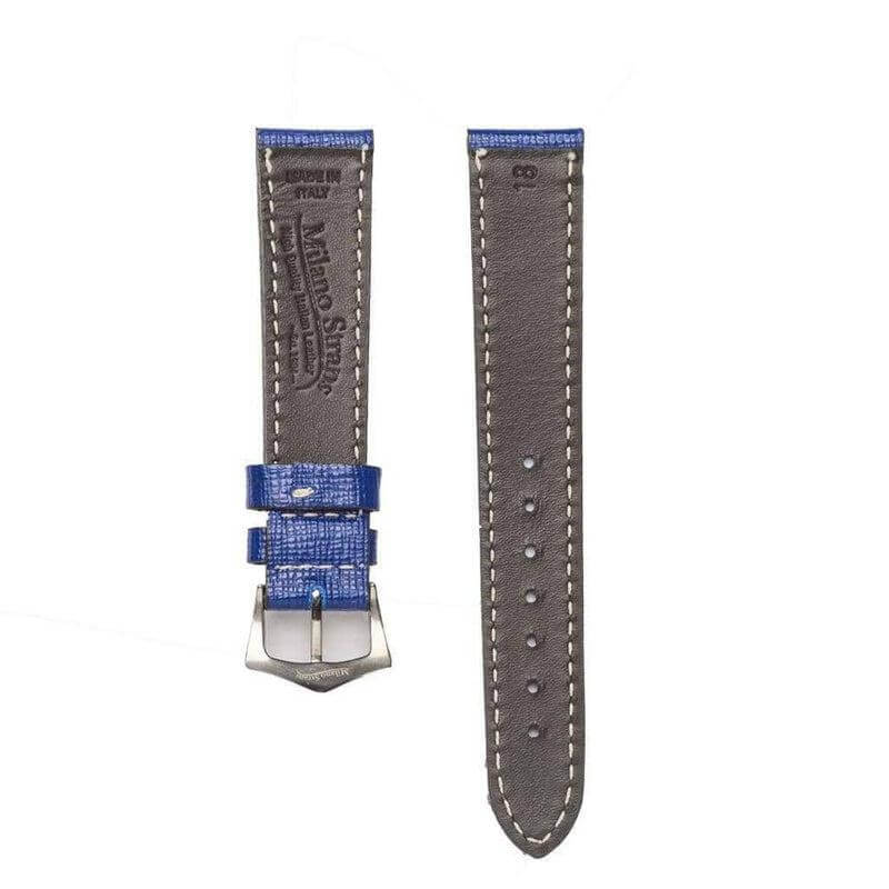 Blue Saffiano Leather Watch Strap - Image 4