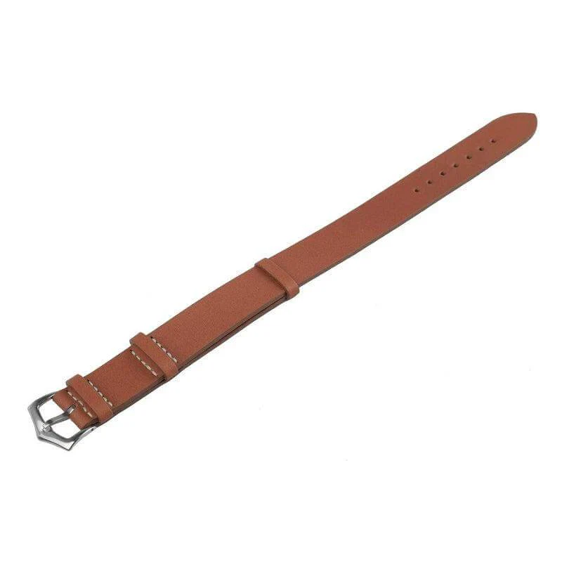 Brown Grand Cavalier Cuir Military Watch Strap - Image 2