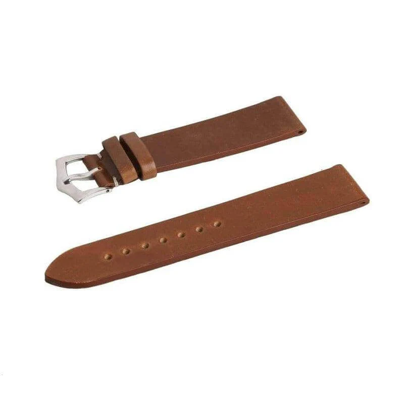 Brown Cordovan Leather No Stitches Watch Strap - Image 4