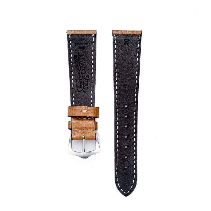 Tan Saffiano Leather Watch Strap - Image 3