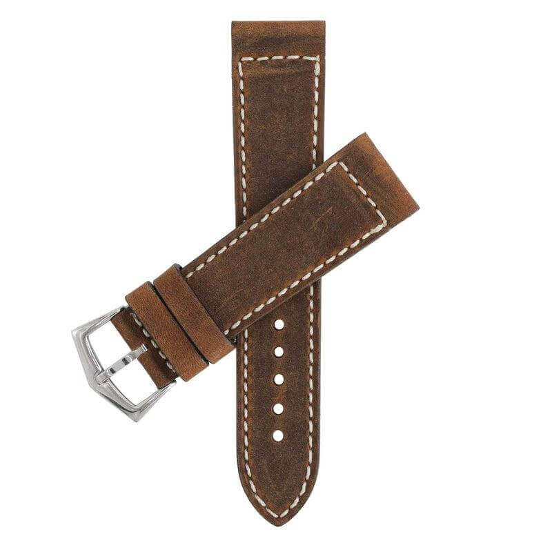 Dark Brown Vintage Leather Watch Strap