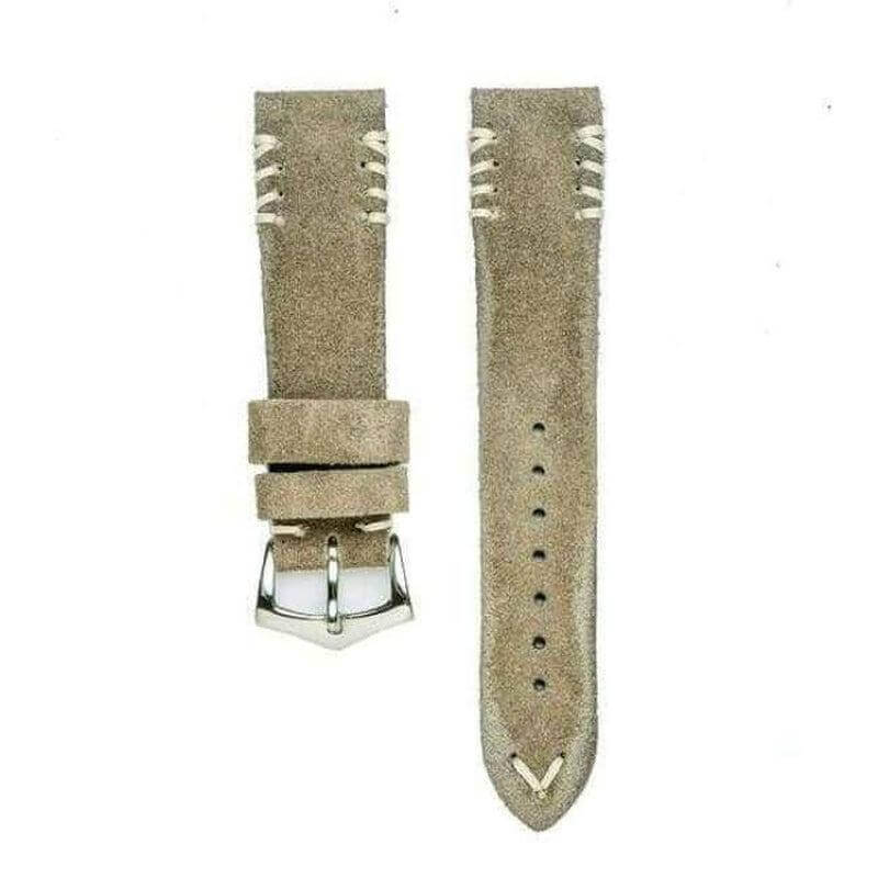 Camel Suede Watch Strap Tribal White stitches - Image 3