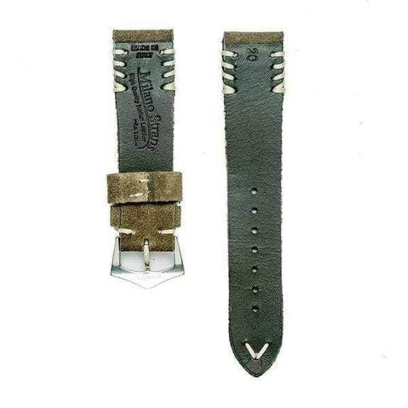 Camel Suede Watch Strap Tribal White stitches - Image 4