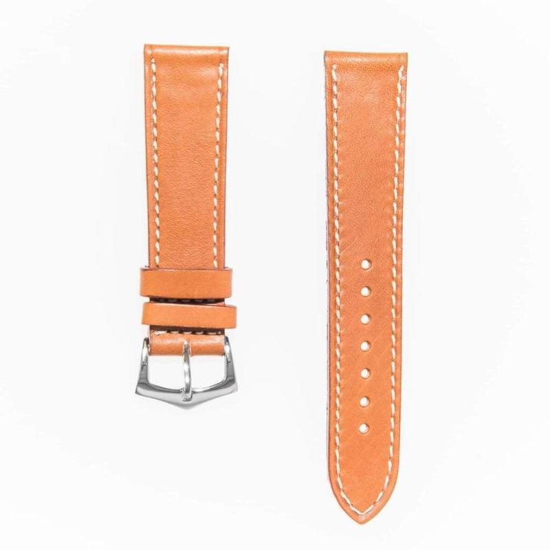 Cognac Grand Cavalier Cuir Flat Watch Strap - Image 3