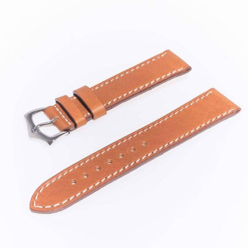 Cognac Grand Cavalier Cuir Flat Watch Strap - Image 5