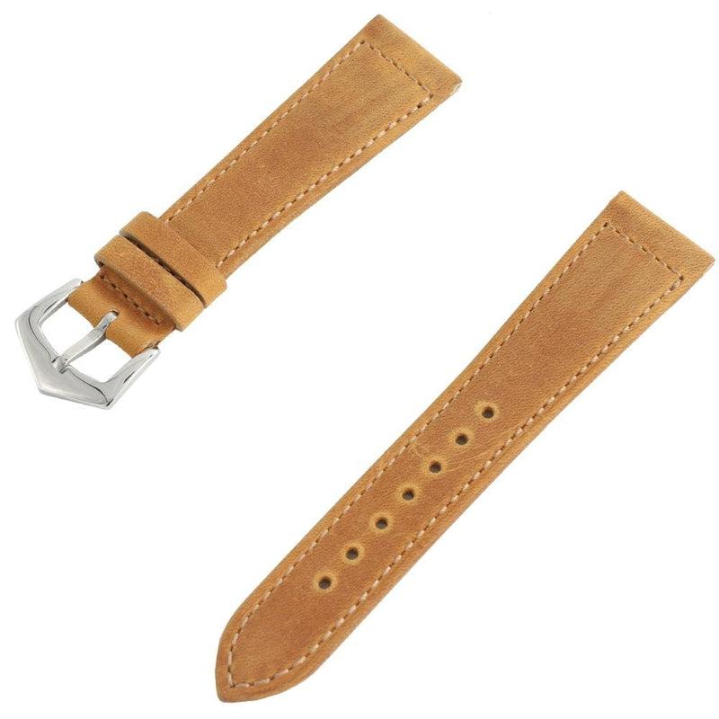 Cognac Crazy Horse Leather Watch Strap - Image 3