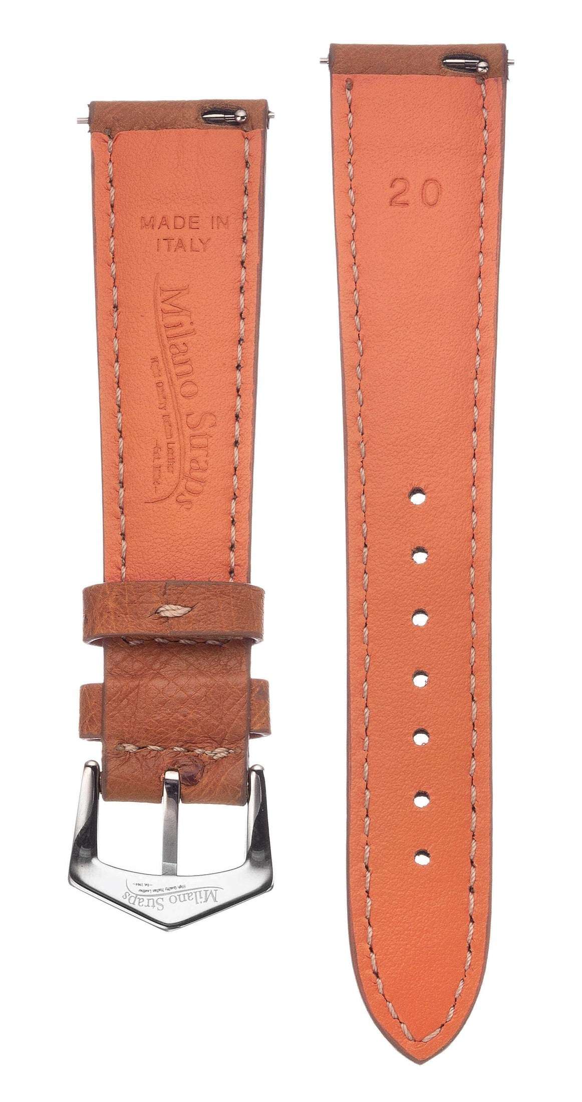 Cognac Ostrich Watch Band - Image 5