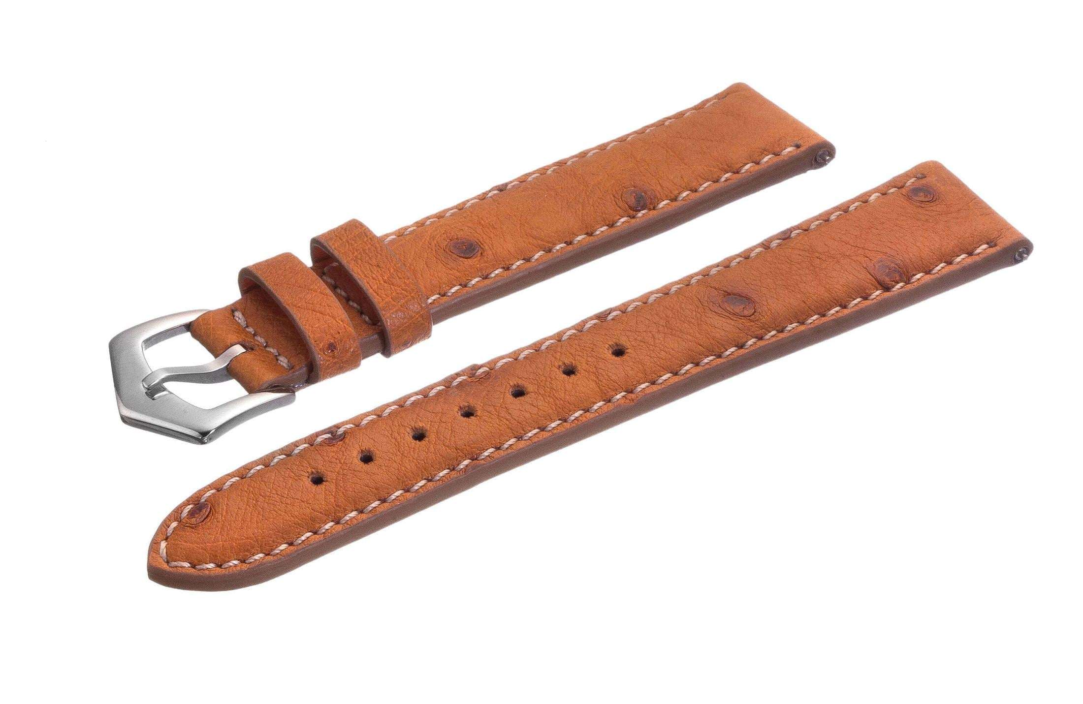 Cognac Ostrich Watch Band - Image 6