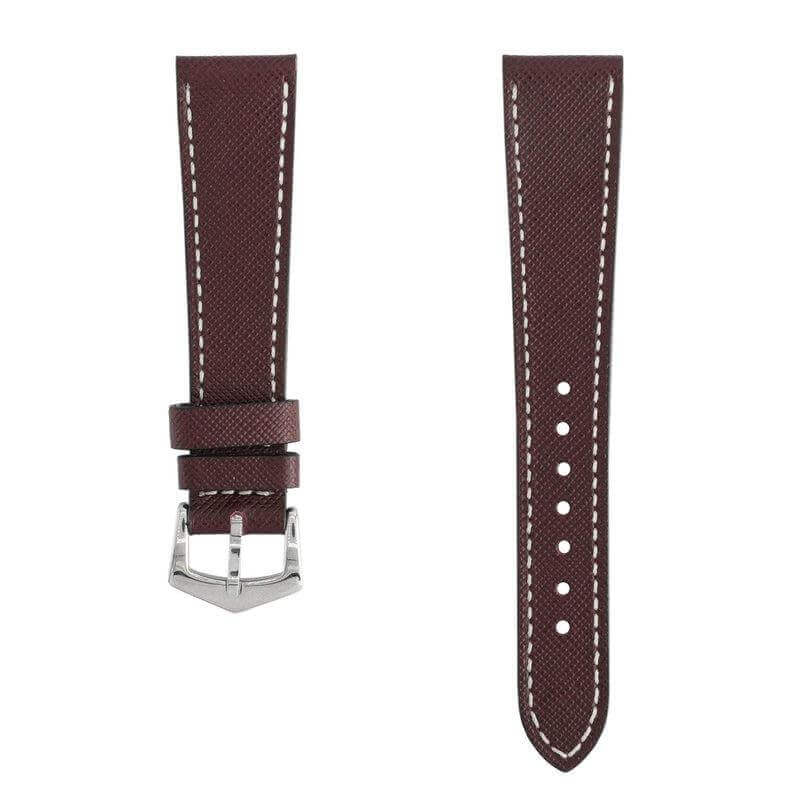 Cognac Saffiano Leather Watch Strap - Image 3