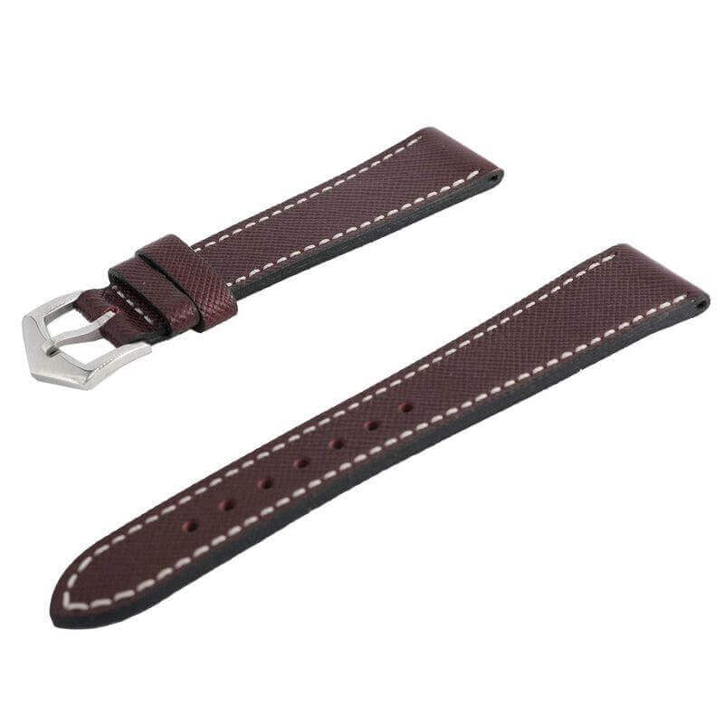 Cognac Saffiano Leather Watch Strap - Image 4