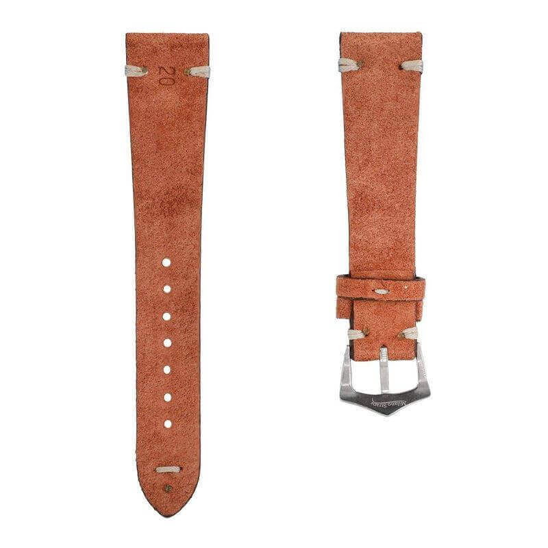 Cognac Suede Vintage Leather Watch Strap - Image 3
