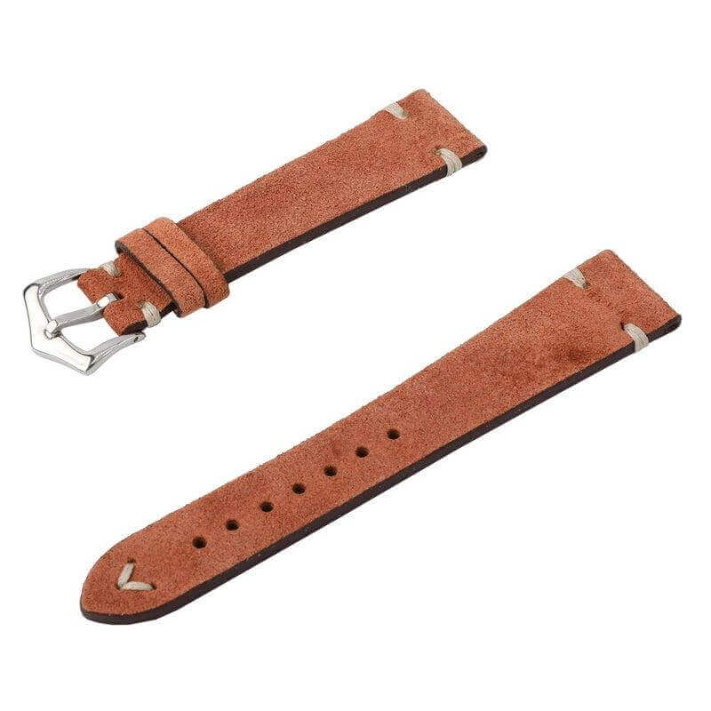 Cognac Suede Vintage Leather Watch Strap - Image 4