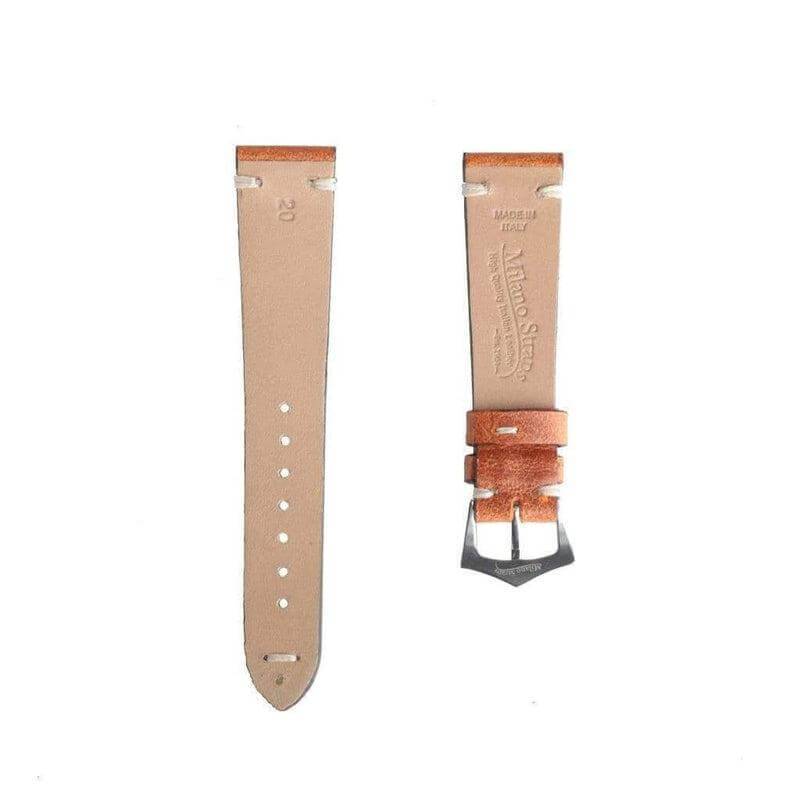 Cognac Vintage Leather Watch Strap - Image 4