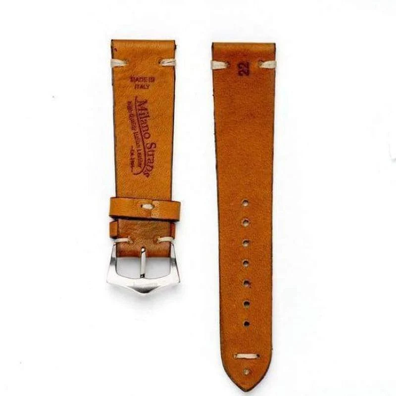 Cognac Vintage Leather Watch Strap - Image 5