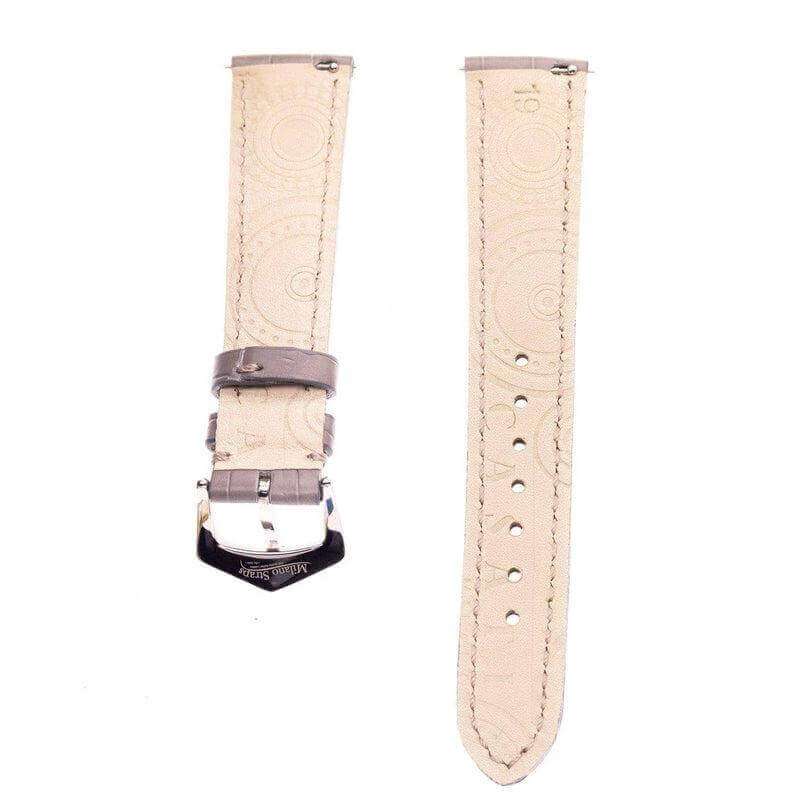 Matt Grey Alligator Watch Strap - Image 3
