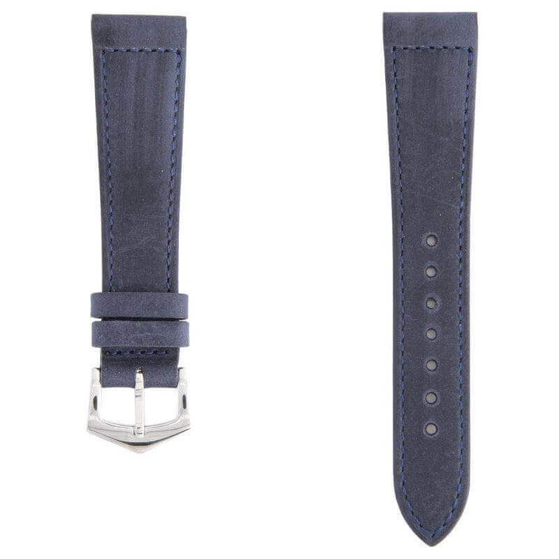 Dark Blue Crazy Horse Leather Watch Strap - Image 2