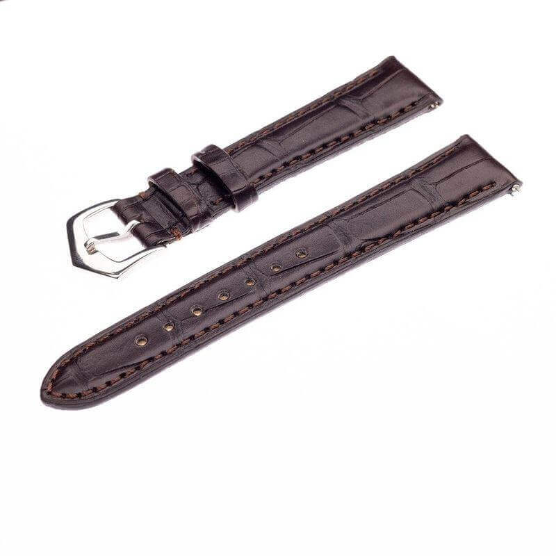 Dark Brown Matt Alligator Watch Strap - Image 3