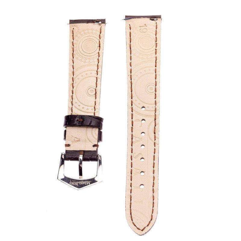 Dark Brown Matt Alligator Watch Strap - Image 4