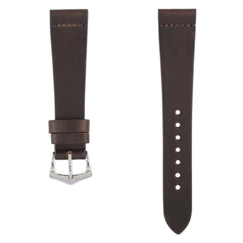 Dark Brown Vintage Leather Watch Strap - Image 2