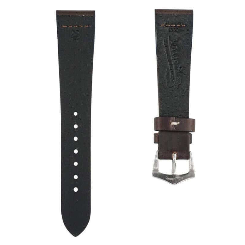 Dark Brown Vintage Leather Watch Strap - Image 3