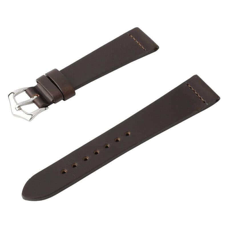 Dark Brown Vintage Leather Watch Strap - Image 4