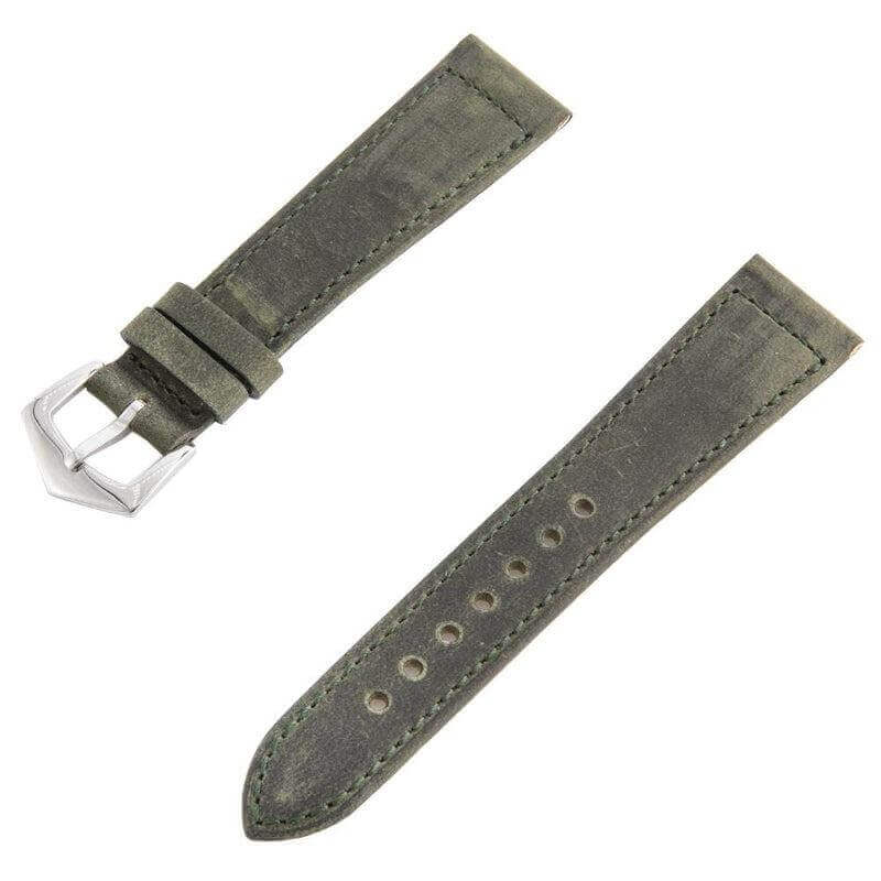 Dark Green Crazy Horse Leather Watch Strap - Image 3