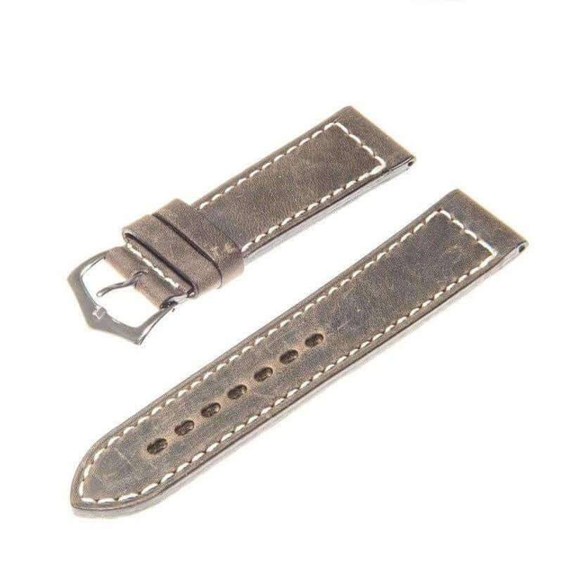 Dark Green Italian Leather Watch Strap - Image 3