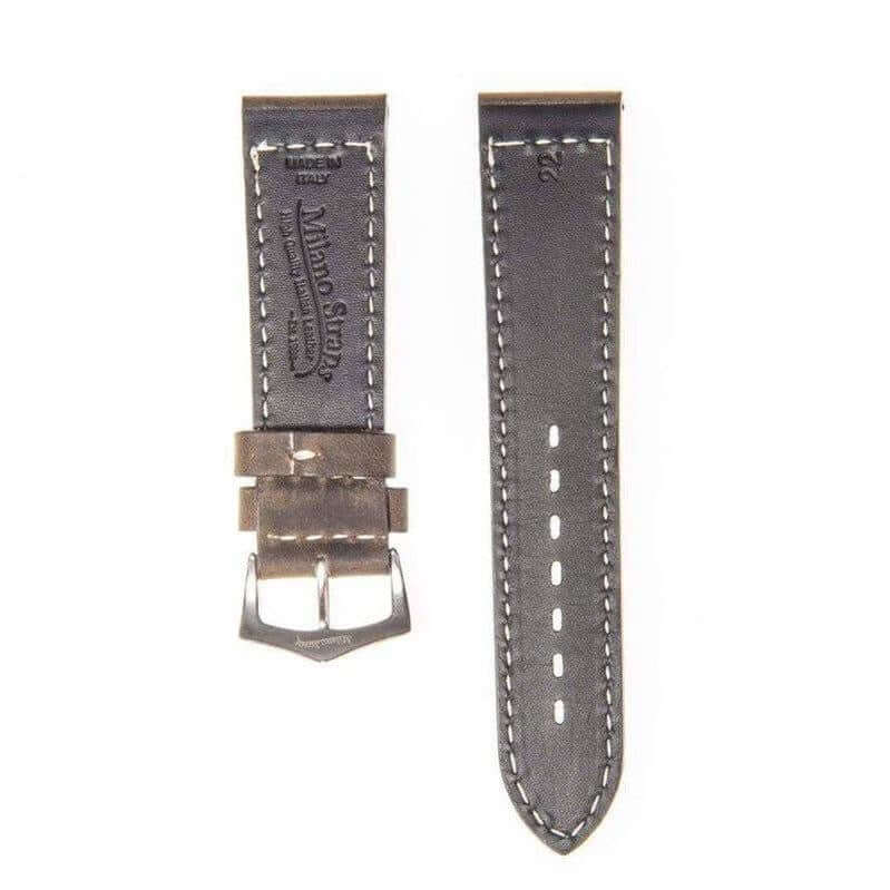 Dark Green Italian Leather Watch Strap - Image 4
