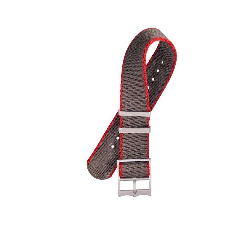 Premium Green Nylon Military Watch Strap Military with Red Tudor Watch Style - Image 2